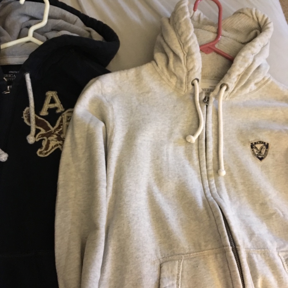 Two American eagle zip up hoodies size small